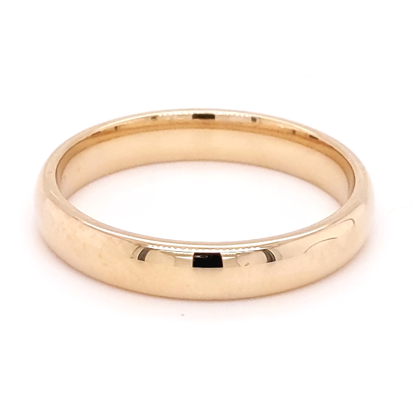 14K Yellow Gold 4mm wide band finger size 11.25