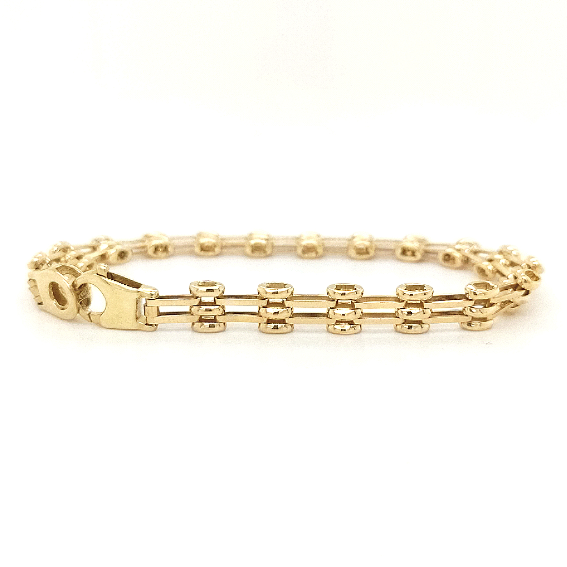 14K Yellow Gold 7.50" Fancy Link Bracelet